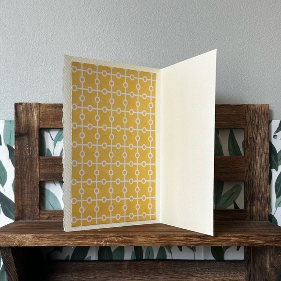 Hand-Embroidered Anniversary Card - Couple on Tree Swing - Picture 2 of 2